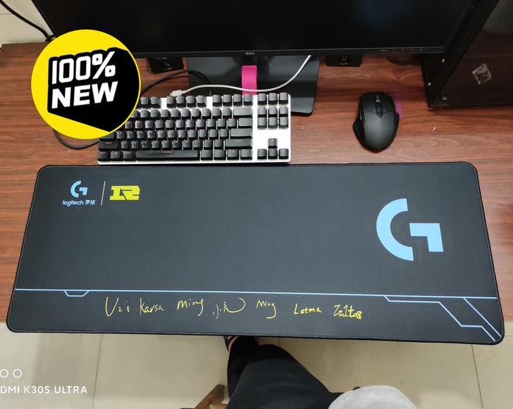 鼠标垫超大大号罗技超大桌垫RNG签名鼠标垫...