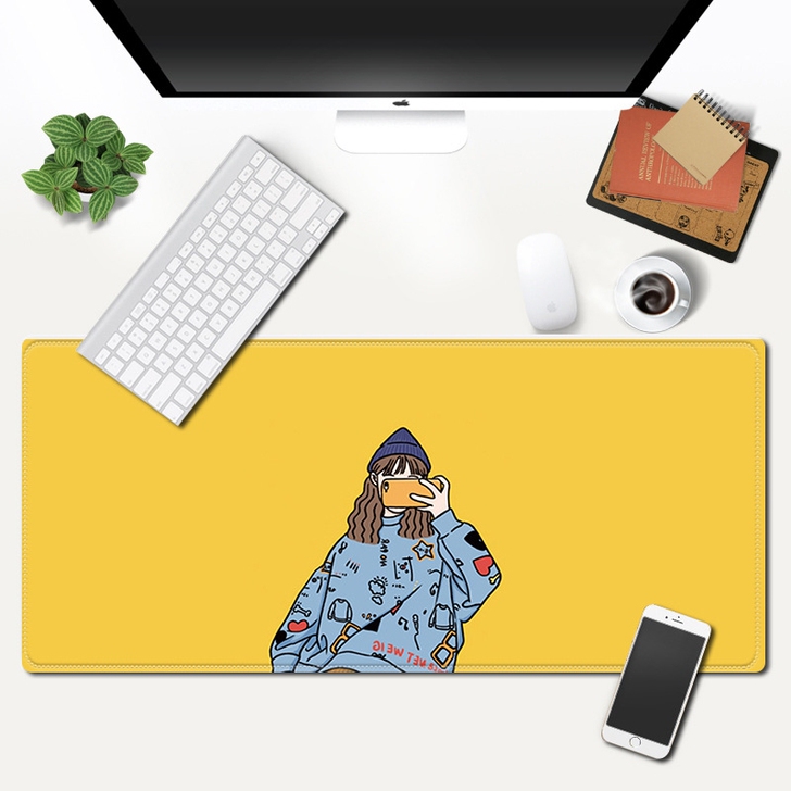 全新包邮厂家直发大号鼠标垫可爱元气少女超大...