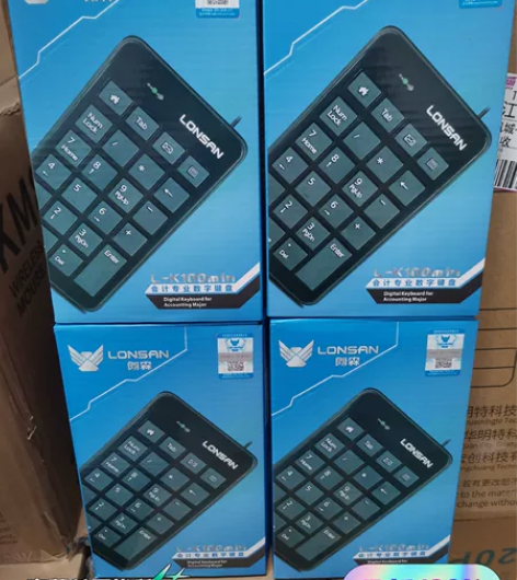 全新朗森k100usb数字键盘小键盘有线无...