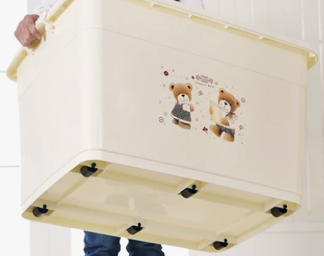 特大号加厚衣服塑料收纳箱储物箱家用有盖棉被...