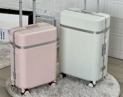 日本轻便铝框行李箱万向轮密码旅行箱拉杆箱男...