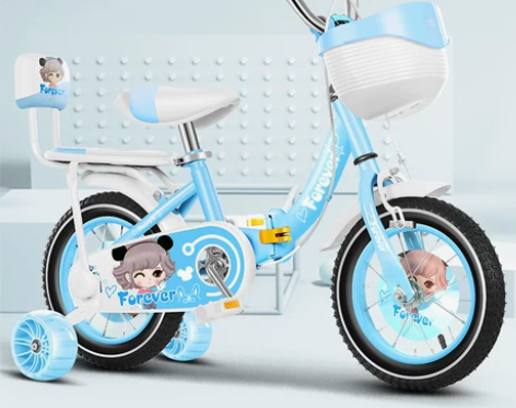 新款永久儿童自行车3-6岁女孩4小孩宝宝童...