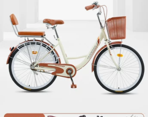 官方旗舰店凤凰自行车女式24寸26寸单变速...