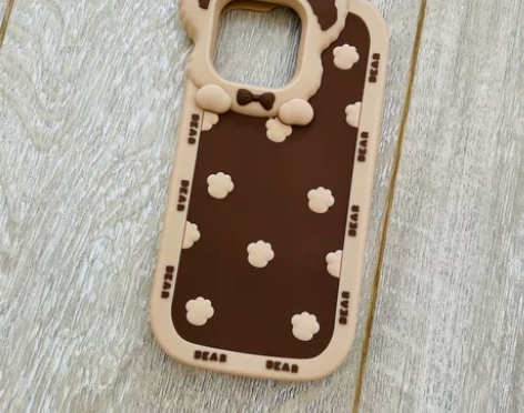 全新可爱硅胶小熊手机壳 摄像头位置不包 其...