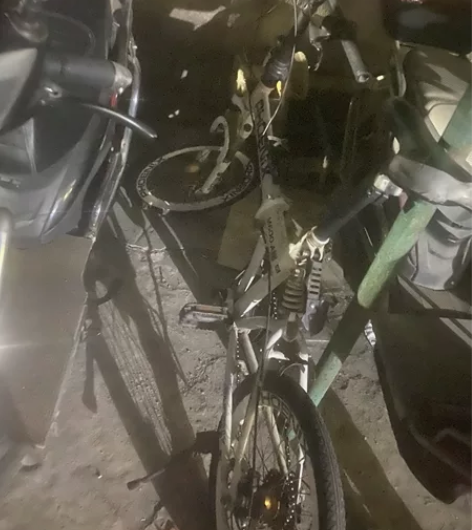 闲置折叠山地自行车，前后避震，好骑， 感兴...