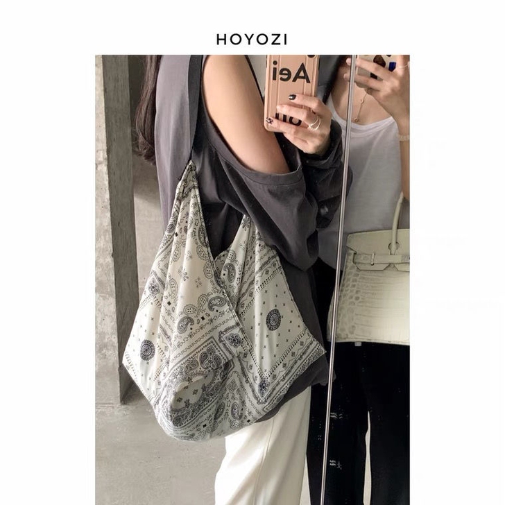 印花中国风国潮包帆布包女文艺小众设计师款包...