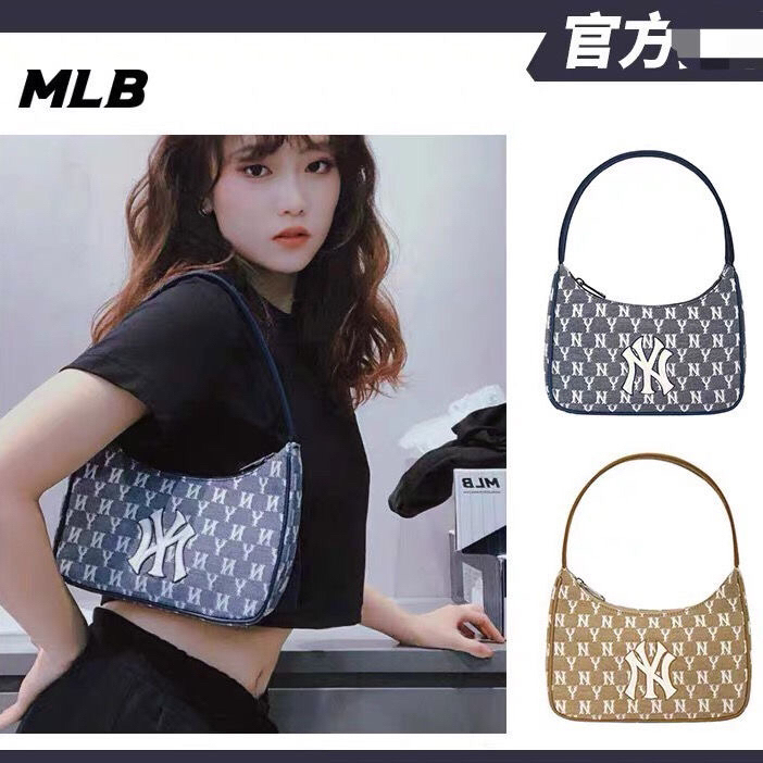 ML腋下包女韩国专柜21新款老花牛仔化妆包...