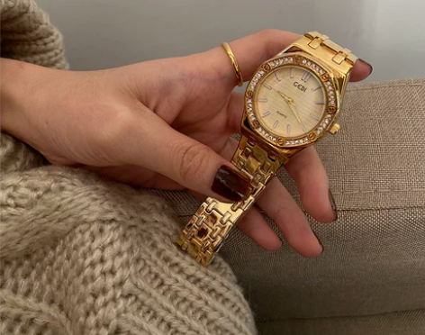 别样A157时尚潮流高级感镶钻复古金属链条...