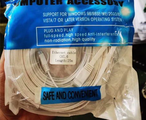 六类千兆扁线网线扁平超薄家用方便布线高速宽...