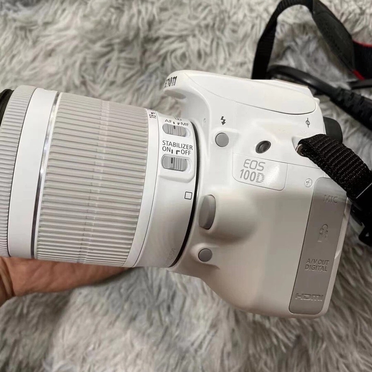 佳能100D+18-55stm白色单反套机...
