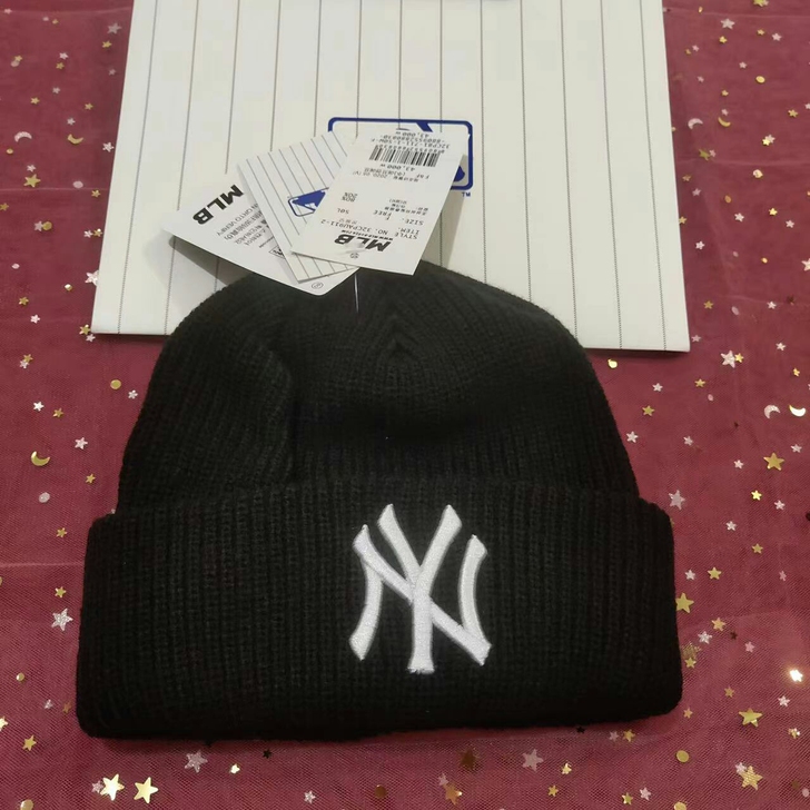 全新正品mlb帽子韩款冬季针织毛线帽ny大...