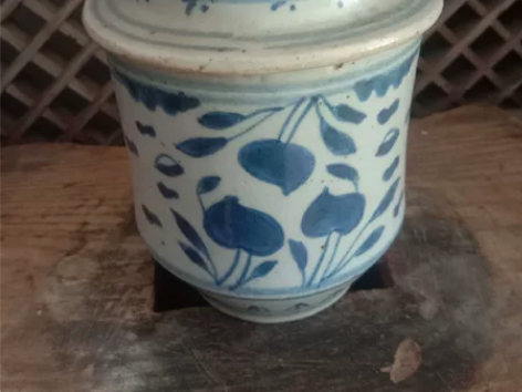 清代青花盖杯高13公分品相如图，包老包真 ...