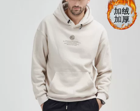 全新加绒加厚连帽薄款卫衣男士2022年新款...
