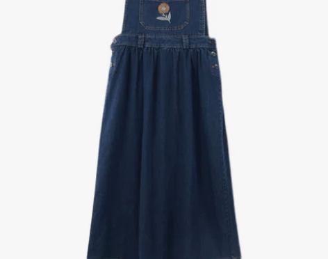 复古港风显瘦减龄牛仔背带裙女2021春夏新...