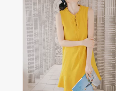 无袖雪纺裙气质连衣裙女夏2018新款荷叶边...