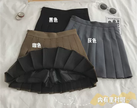夏季百褶裙女2022新款A字薄款半身裙黑色...
