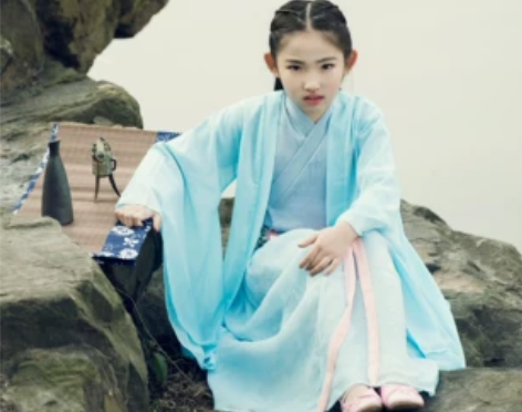 汉服童装春古装女小孩古代衣服汉服女民族风古...