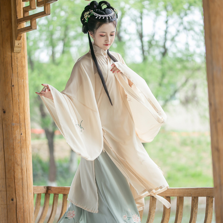 倚梦阁拾花记汉服女原创明制立领夏季汉服全套...