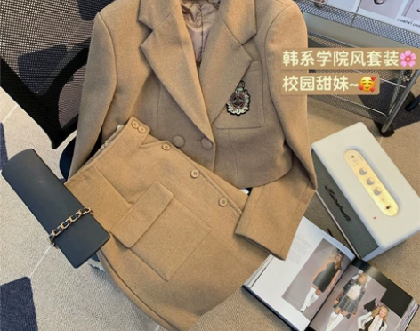 西装套装春季2022年新款女法式复古港风名...