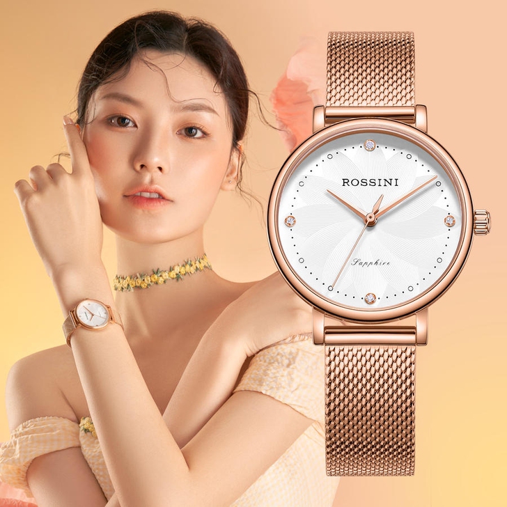 全新 罗西尼  镶钻石英表