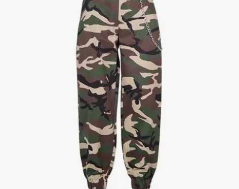 【包邮】春季新品街拍纯色链条休闲裤女时尚百...