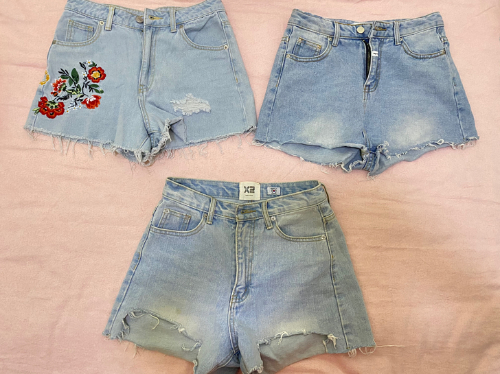 牛仔短裤，付邮费打包带走