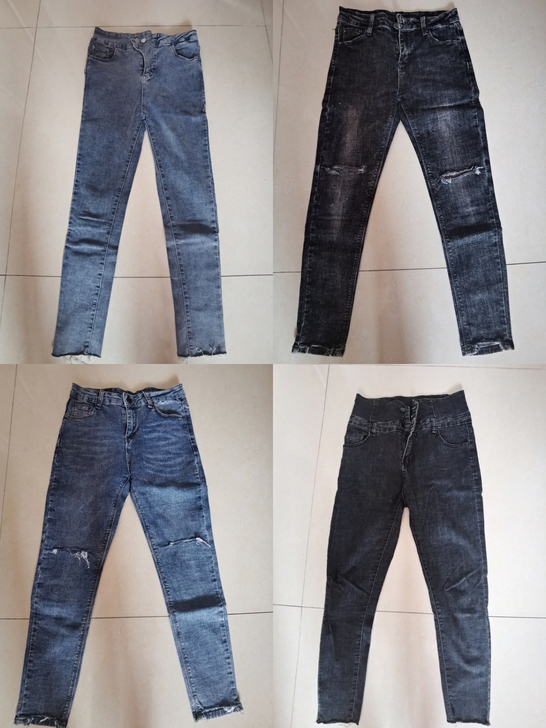 女士牛仔裤，阔腿裤，几乎全新，穿过一两次，...