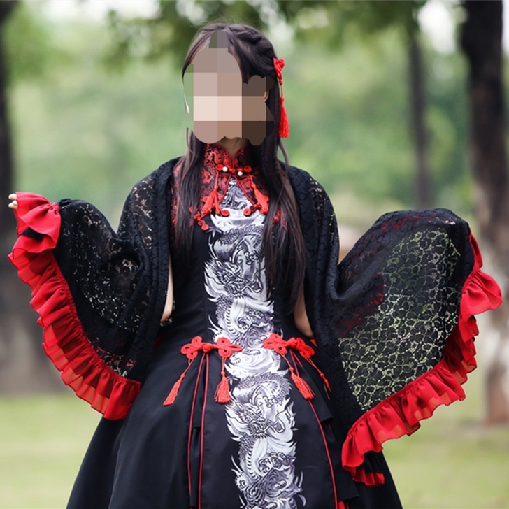 中华风Lolita裙，青龙，XL码，裙子+...