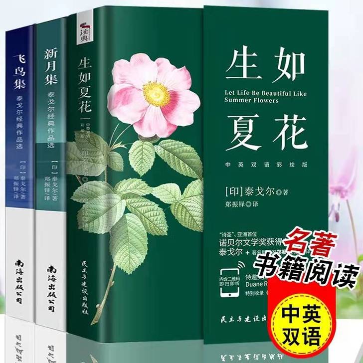 泰戈尔诗集全3册正版生如夏花之绚烂 飞鸟集...