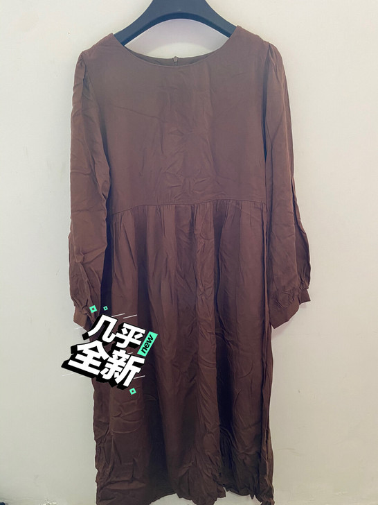 日系女装森系少女甜美蕾丝娃娃领裙子宽松中长...