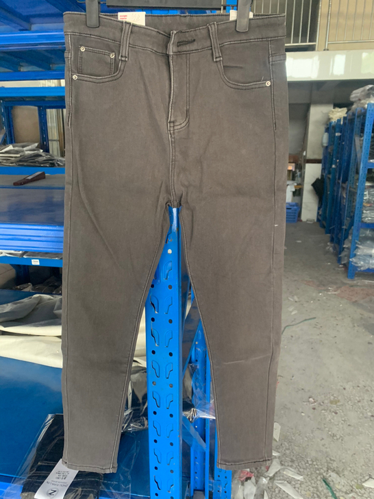 xl加绒弹力高腰牛仔裤女小脚裤596