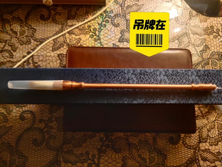 紫铜兼毫组装式中楷书法毛笔，纯紫铜制作，份...