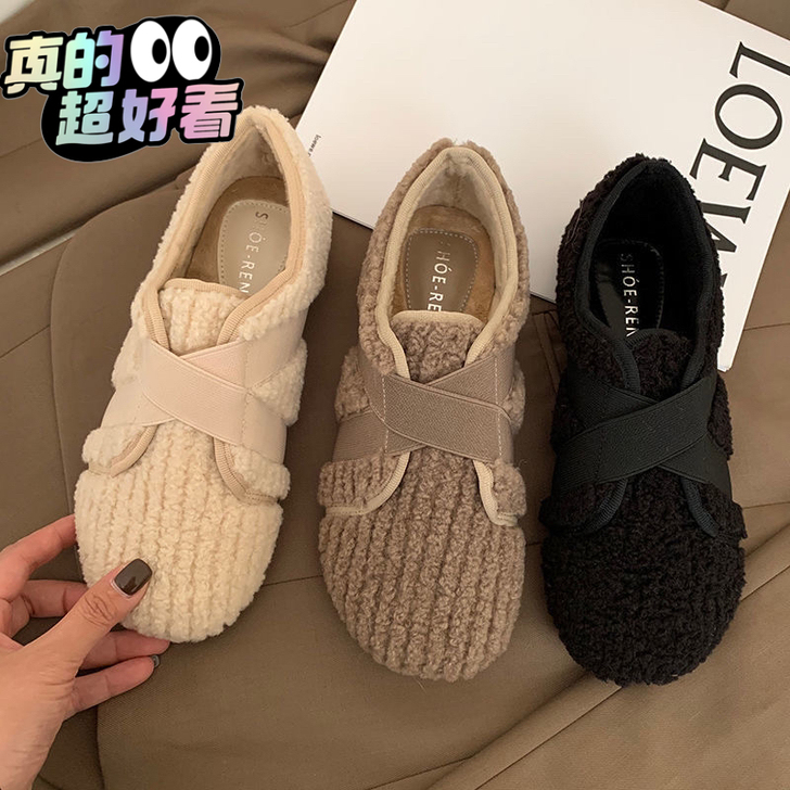 【厂家清仓】特价毛毛鞋女外穿豆豆鞋新款外穿...