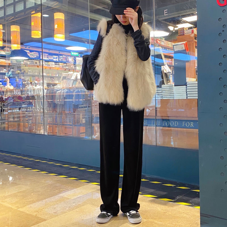 金丝绒阔腿裤 小码的 一米六以下可以穿 ...