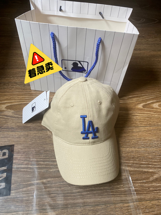 MLB棒球帽鸭舌帽软顶LA字母帽刺绣帽男女...