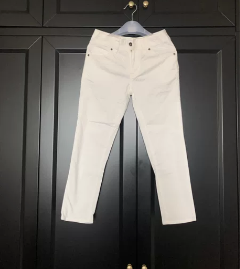 白色休闲裤95新 只穿过一次，尺码160 ...