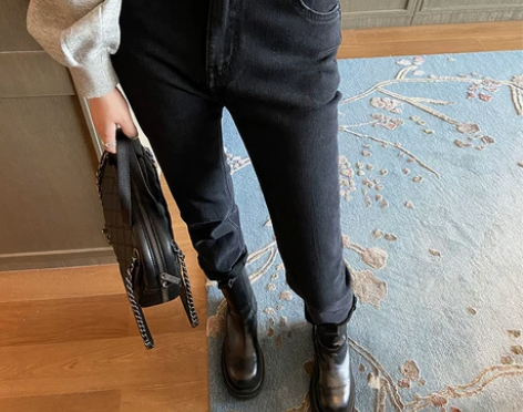 小羽牛仔裤女2020年新款秋季小脚裤韩版显...