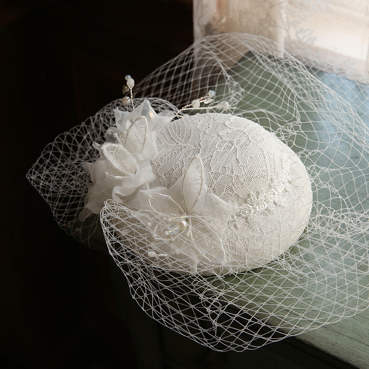 新品法式优雅婚纱小礼帽 欧式 复古 新娘头...