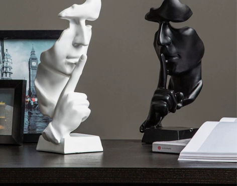 北欧轻奢沉默是金摆件创意现代简约家居客厅办...