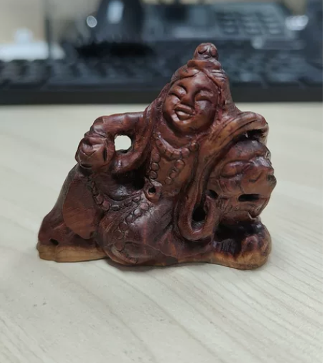 硬木雕人物摆件,手把件,长宽高:5.8cm...