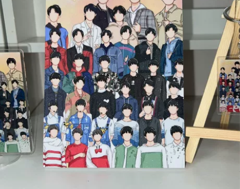 TFBOYS满天星无框画 尺寸 17cm宽...