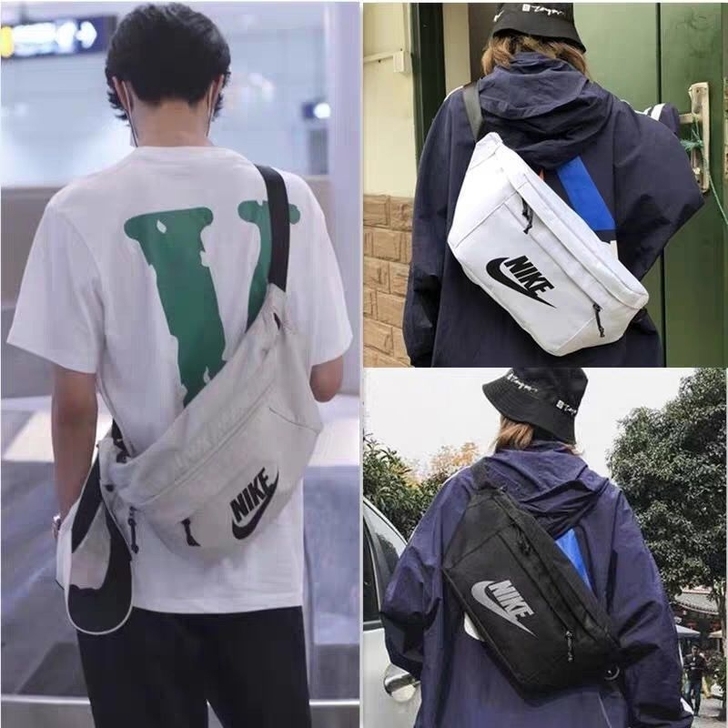 斜挎包男王一博同款背包运动健身包潮流胸包休...