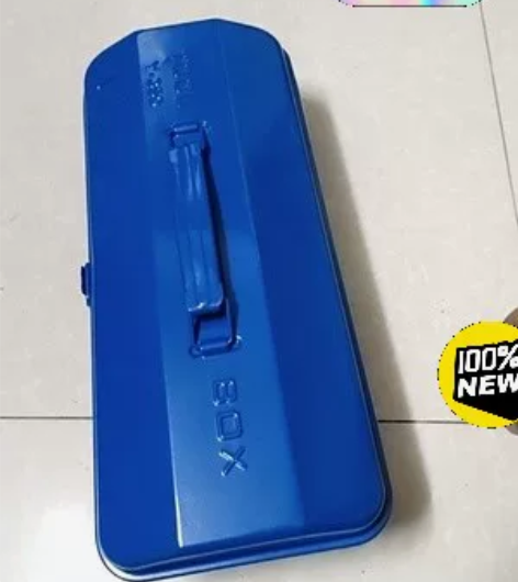 处理蓝色加厚铁皮工具箱，储物箱 型号Y41...