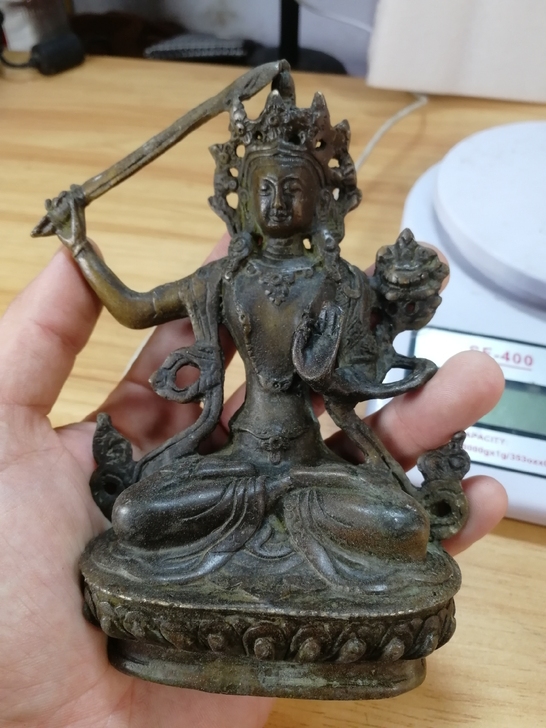 老藏传铜佛像老佛像 高14厘米左右,重7...