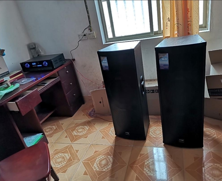 全新闲置包邮双12寸舞台音箱功放套装大功率...