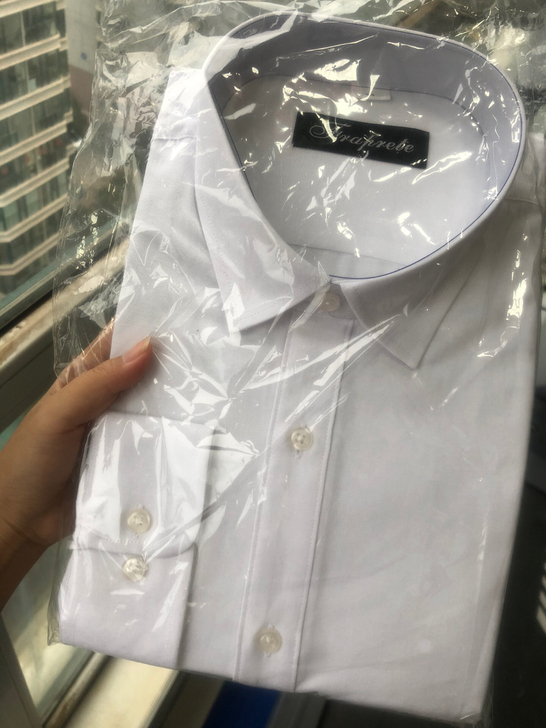 全新男士44码白色长袖衬衫