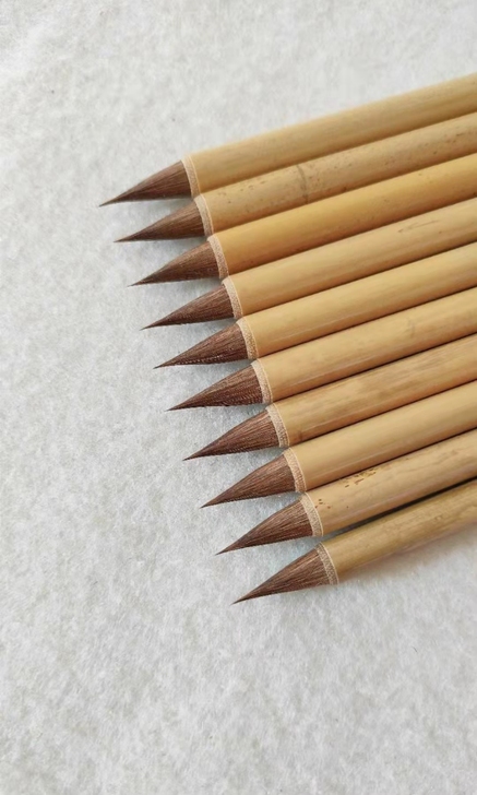 晋唐古法古法狼毫鸡距笔，出峰2.0，口径0...