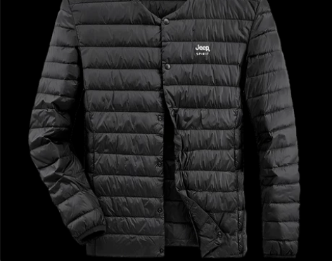 全新轻薄羽绒服 M.L男士短款圆领V领两穿...