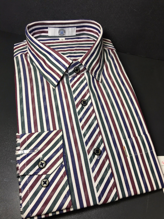 100%纯棉条纹男士宽松休闲男衬衫  外贸...