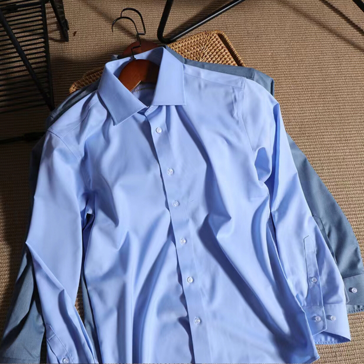 口碑牛货！140支液氨成衣免烫！纯棉长袖衬...